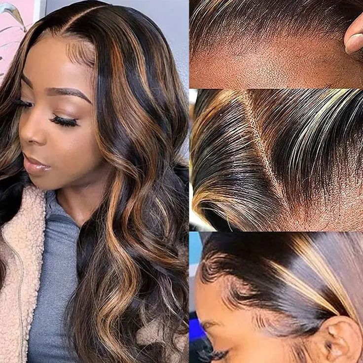CIARA Hair Highlight Balayage Body Wave Honey Blonde 13x6 HD Transparent Lace Front Wigs for Women Lace Front Wig Human Hair