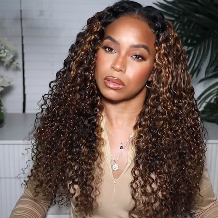 4C Edge Hairline 1B/30 Ombre Color HD Lace Curly Wigs 13x4/13x6/5x5 Lace Frontal Glueless Wig