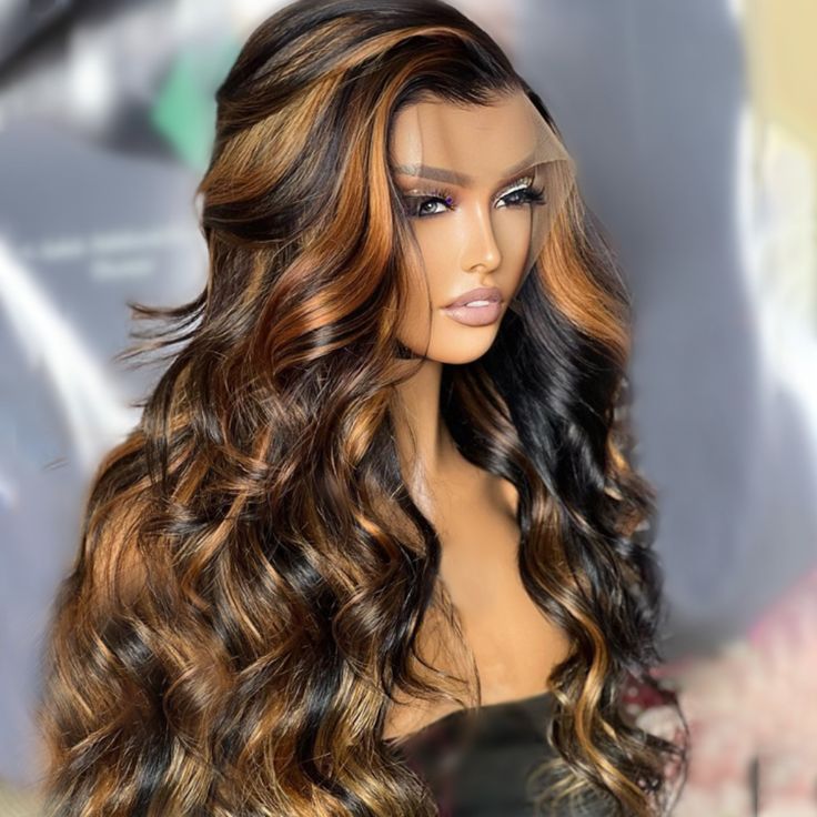 CIARA Hair Highlight Balayage Body Wave Honey Blonde 13x6 HD Transparent Lace Front Wigs for Women Lace Front Wig Human Hair