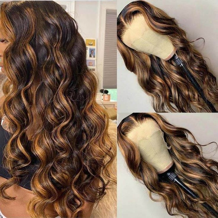 CIARA Hair Highlight Balayage Body Wave Honey Blonde 13x6 HD Transparent Lace Front Wigs for Women Lace Front Wig Human Hair