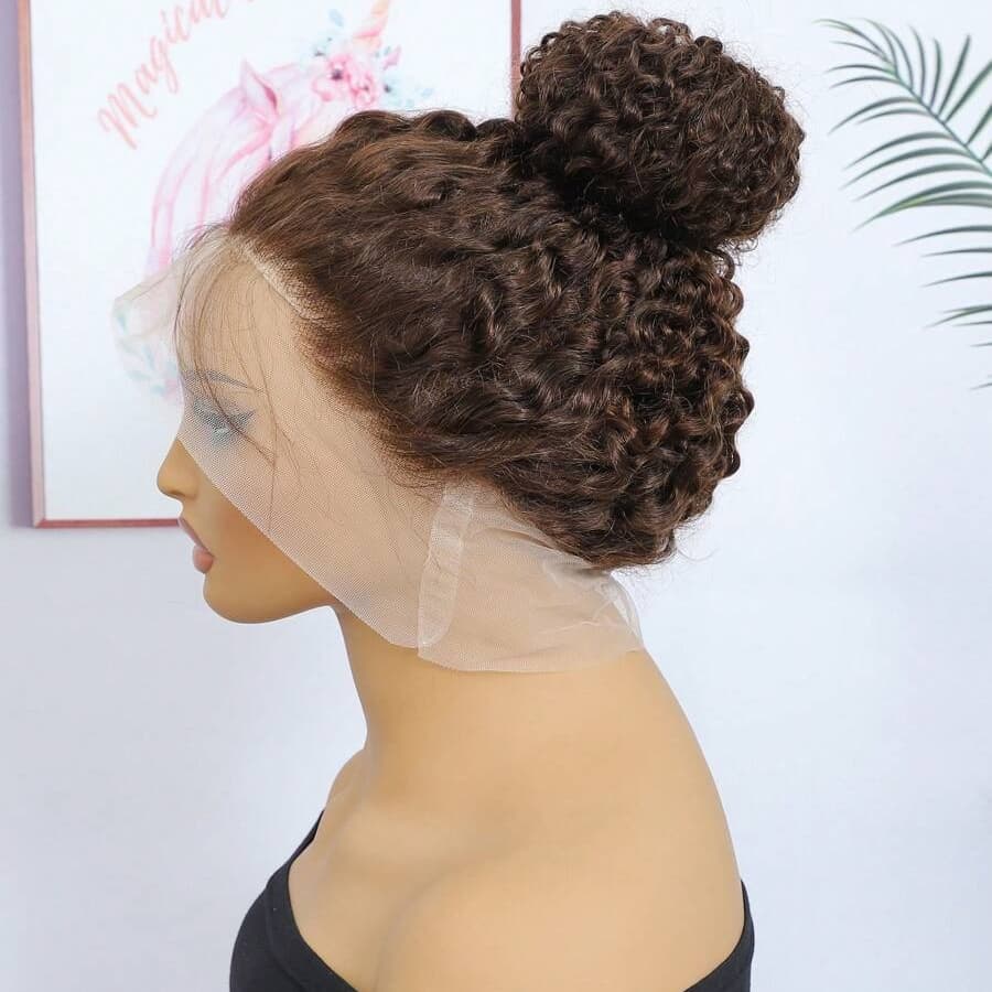 360 Lace Wig Chocolate Brown invisible Strap Adjustable
