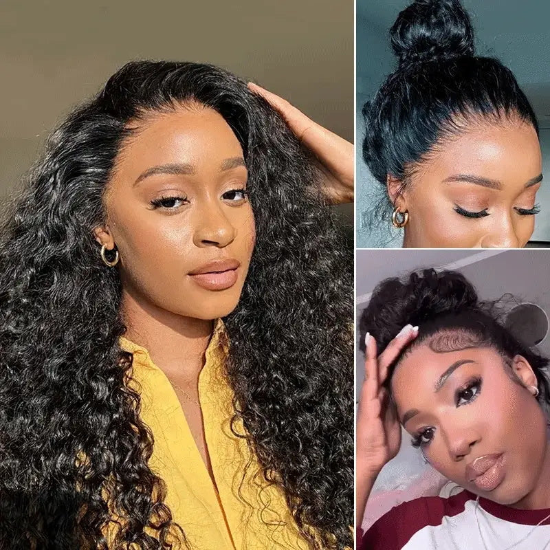 CIARAHair BOGO SALE / Invisi Strap 360 Wig Water Wave And Yaki BOB Put And Go 220% Density