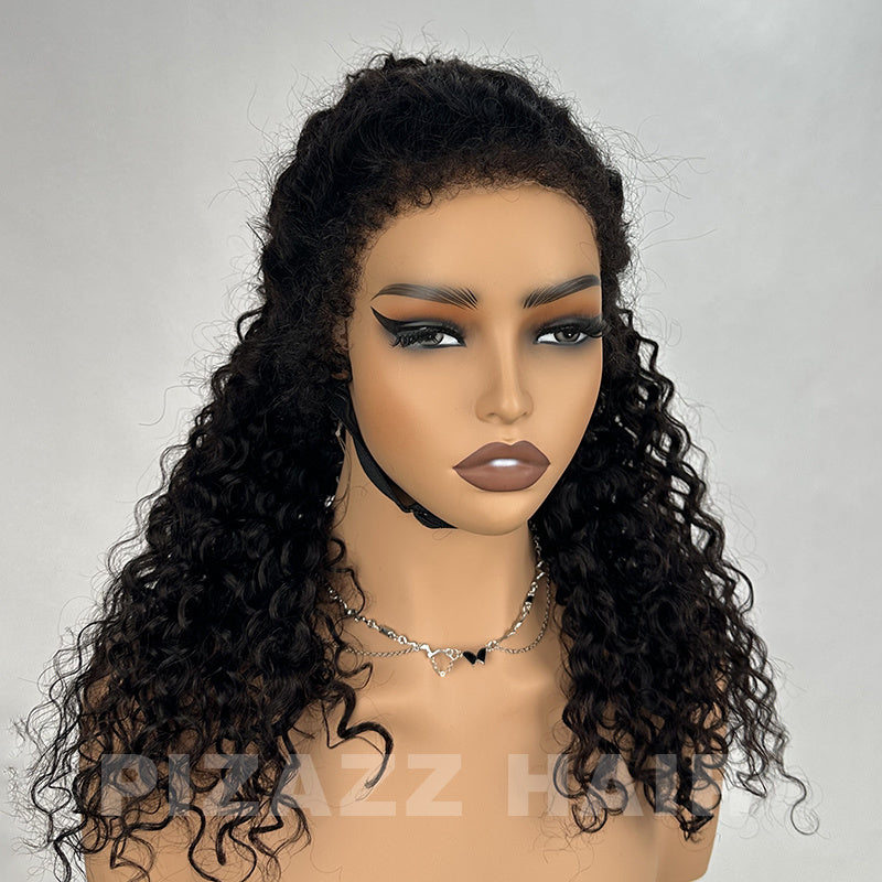 CIARA Hair 4C Kinky Edges 360 HD Lace Front Wigs Jerry Curly Wig With Realistic Hairline
