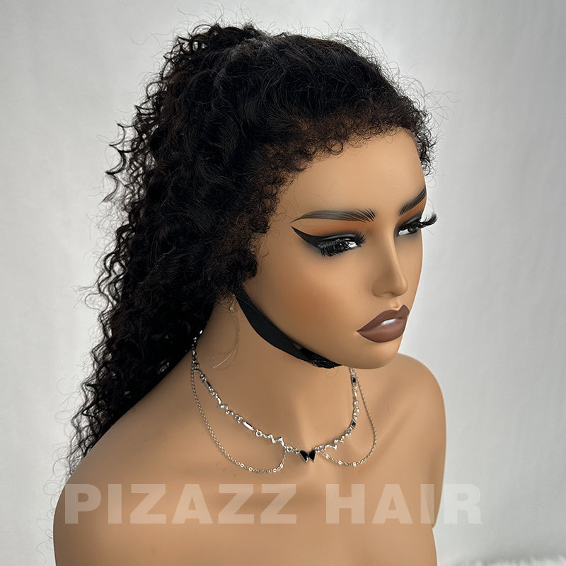 CIARA Hair 4C Kinky Edges 360 HD Lace Front Wigs Jerry Curly Wig With Realistic Hairline