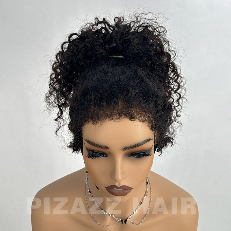CIARA Hair 4C Kinky Edges 360 HD Lace Front Wigs Jerry Curly Wig With Realistic Hairline
