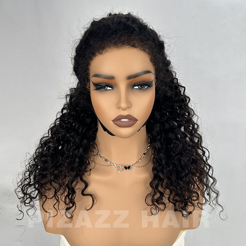 CIARA Hair 4C Kinky Edges 360 HD Lace Front Wigs Jerry Curly Wig With Realistic Hairline