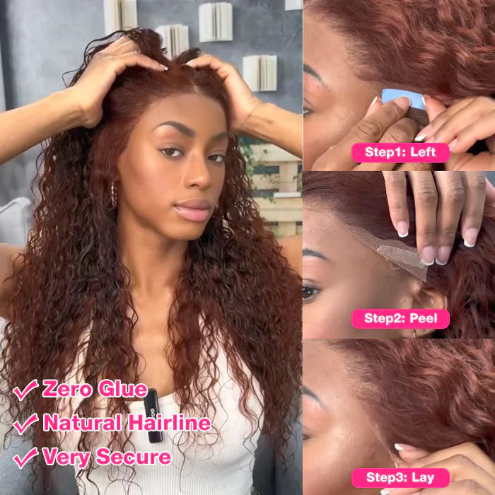 Air Cap Reddish Brown 8X5 Straight HD Lace Wig