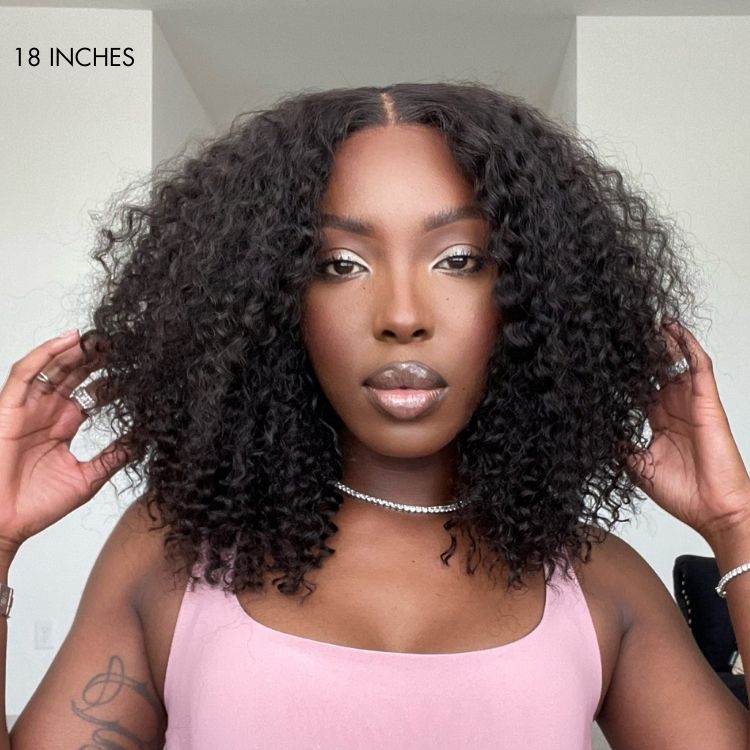 300% Density Popping Curly HD Lace Front Wigs Pre bleached Glueless Ready To Go Human Hair Wigs
