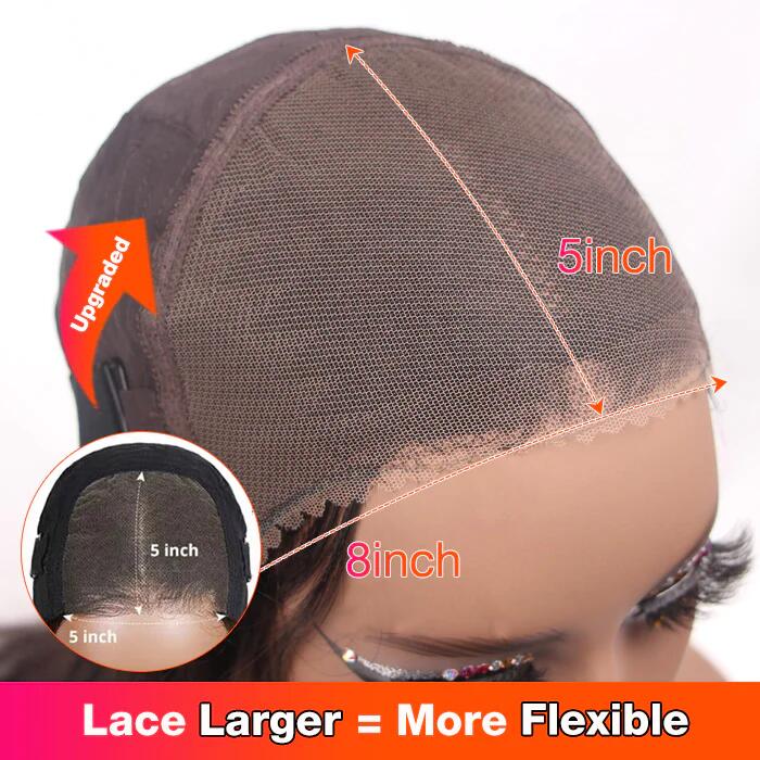 CIARA Hair Yaki Straight Put On and Go Glueless Lace Wigs 8x5 Pre-cut Human Hair Lace Wig Kinky Straight