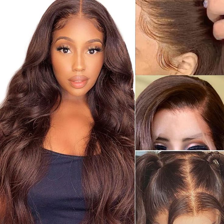 360 Lace Wig Chocolate Brown invisible Strap Adjustable