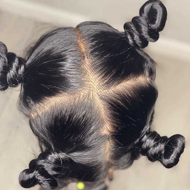 Body Wave Full Scalp 4D Encircle With Invisible Strap Fit HD Lace Parting Anywhere Wigs Bleached Knot