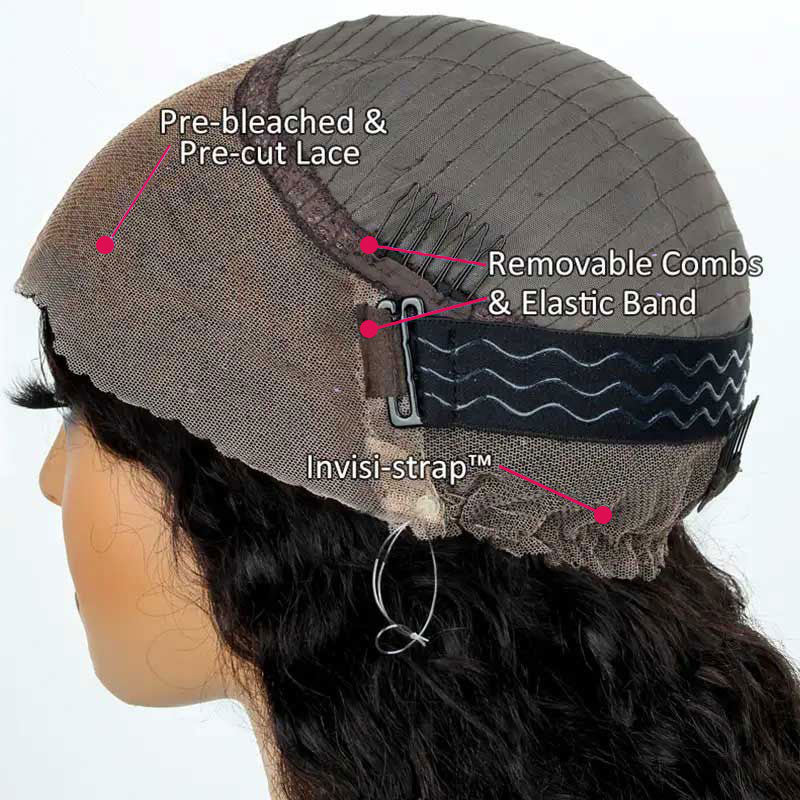 360 Lace Wig Chocolate Brown invisible Strap Adjustable