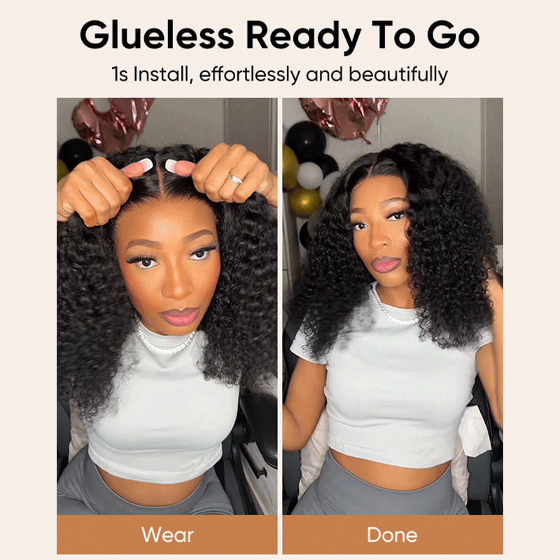 CIARA Hair 250% Density Popping Curly HD Lace Front Wigs Pre bleached Glueless Ready To Go Human Hair Wigs