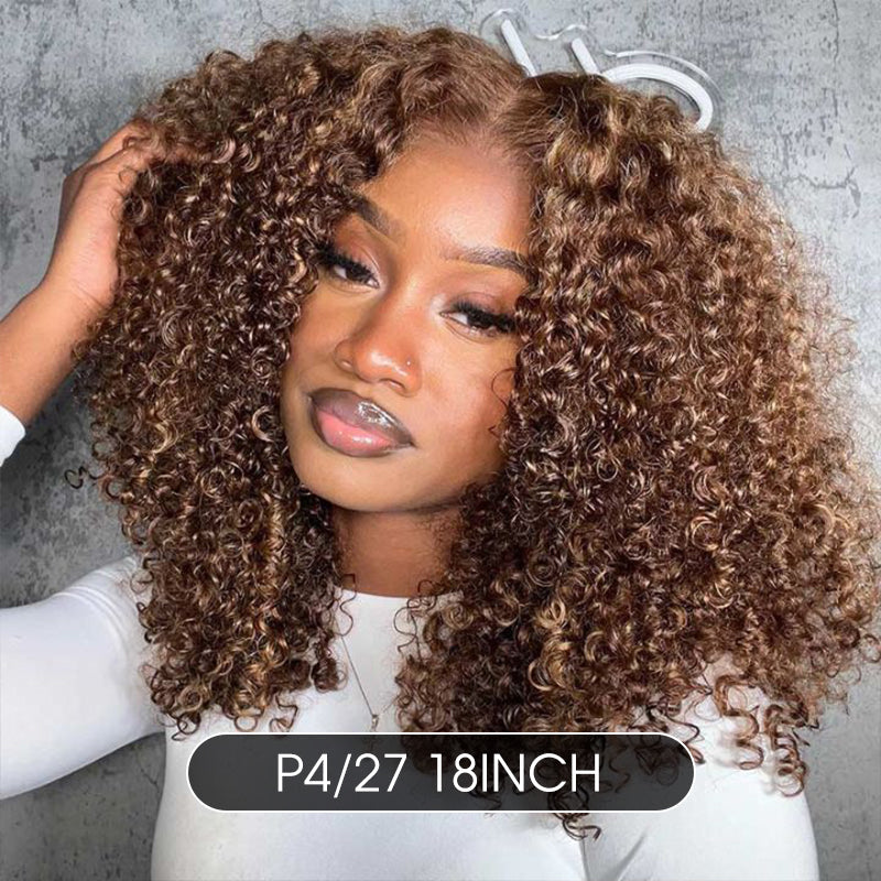 CIARA Hair 250% Density Popping Curly HD Lace Front Wigs Pre bleached Glueless Ready To Go Human Hair Wigs