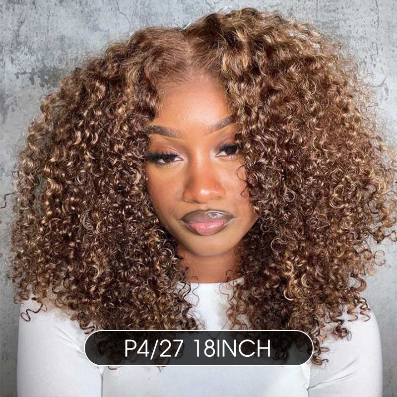 CIARA Hair 250% Density Popping Curly HD Lace Front Wigs Pre bleached Glueless Ready To Go Human Hair Wigs