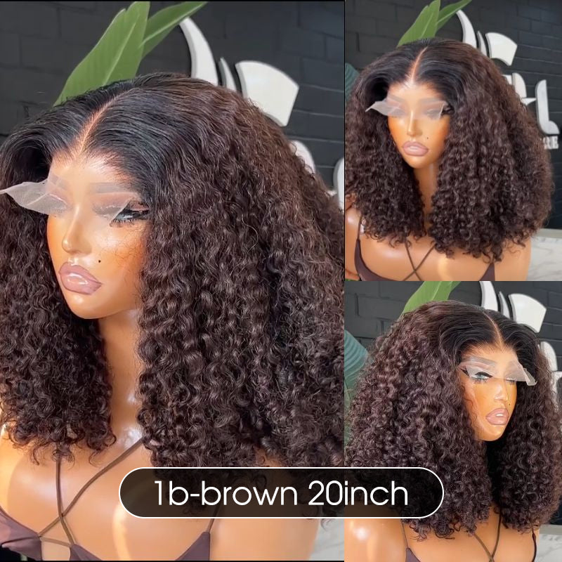 CIARA Hair 250% Density Popping Curly HD Lace Front Wigs Pre bleached Glueless Ready To Go Human Hair Wigs