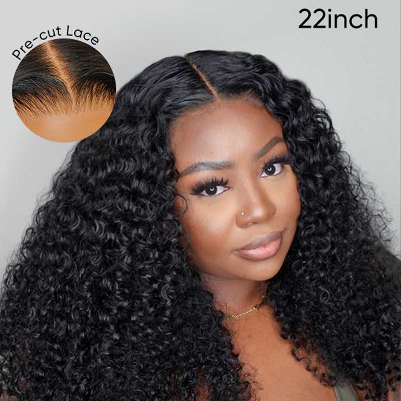 CIARA Hair 250% Density Popping Curly HD Lace Front Wigs Pre bleached Glueless Ready To Go Human Hair Wigs