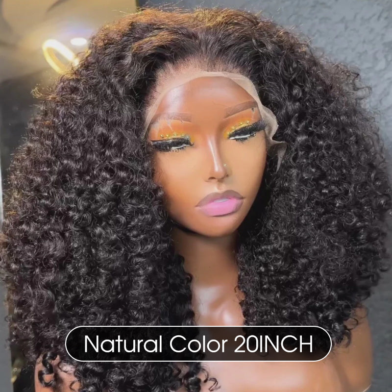 CIARA Hair 250% Density Popping Curly HD Lace Front Wigs Pre bleached Glueless Ready To Go Human Hair Wigs