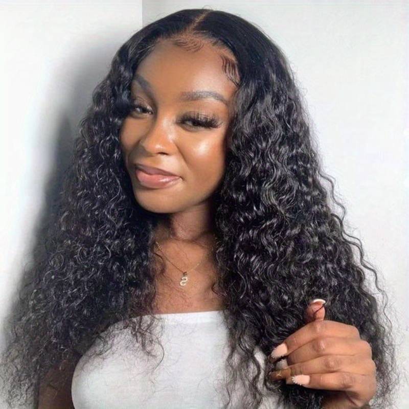 Water Wave Human Hair Wig T Part Undectable Lace Frontal Wig 13x5 Deep T Part Human Hair Wig