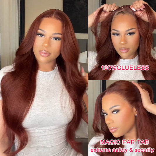 Air Cap Reddish Brown 8X5 Straight HD Lace Wig