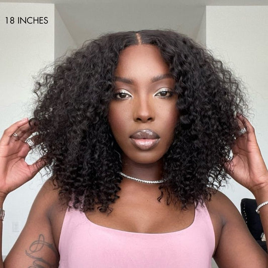 300% Density Popping Curly HD Lace Front Wigs Pre bleached Glueless Ready To Go Human Hair Wigs
