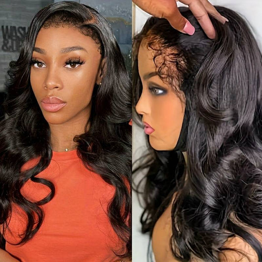 4C Edge Body Wave HD Lace Front Wig Pre Plucked Glueless Human Hair Wigs With Curly Baby Hair