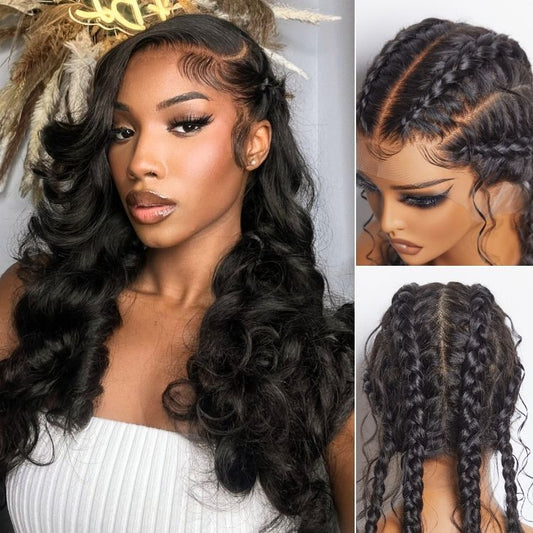Body Wave Full Scalp 4D Encircle With Invisible Strap Fit HD Lace Parting Anywhere Wigs Bleached Knot