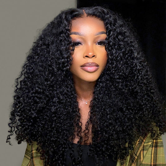 CIARA Hair 250% Density Popping Curly HD Lace Front Wigs Pre bleached Glueless Ready To Go Human Hair Wigs